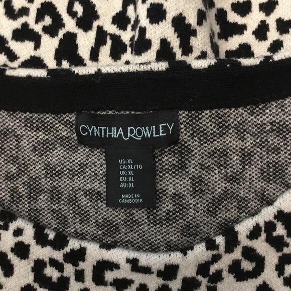 Cynthia Rowley Leopard Print Sweater Size XL NWOT - Picture 5 of 11